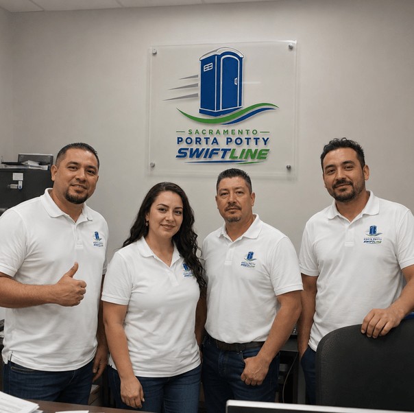 The Sacramento Porta Potty Swiftline team at their Sacramento, CA office